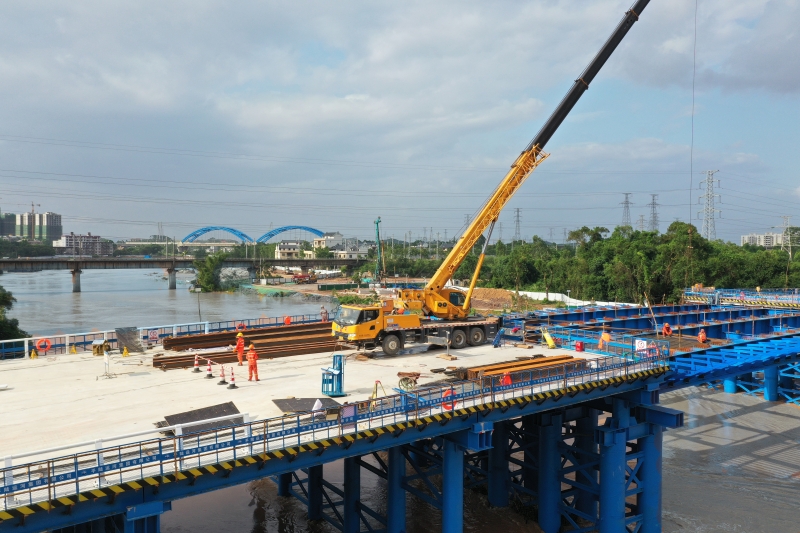 平陸運河欽州城區(qū)段保通橋全部建成通車